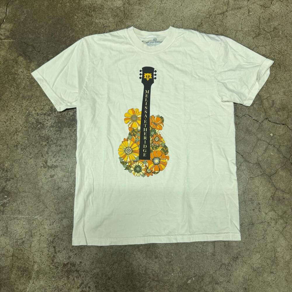 Melissa Etheridge Flower Guitar Graphic T-Shirt - Picture 5 of 12